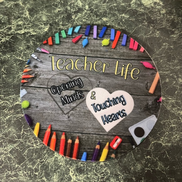 Teacher Coaster, Teacher gift Neoprene Flexible Coaster Custom made - Picture 3 of 6